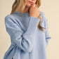 Grace Drop Shoulder Long Sleeve Ribbed Sweater