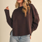 Grace Drop Shoulder Long Sleeve Ribbed Sweater
