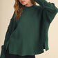Grace Drop Shoulder Long Sleeve Ribbed Sweater