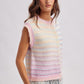 Bubblegum Rainbow Stripe Sweater Vest