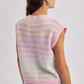 Bubblegum Rainbow Stripe Sweater Vest