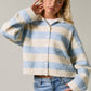 Simon High Neck Stripe Cardigan