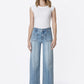 Smoother High Rise Patch Pocket Pintuck Wide Jeans