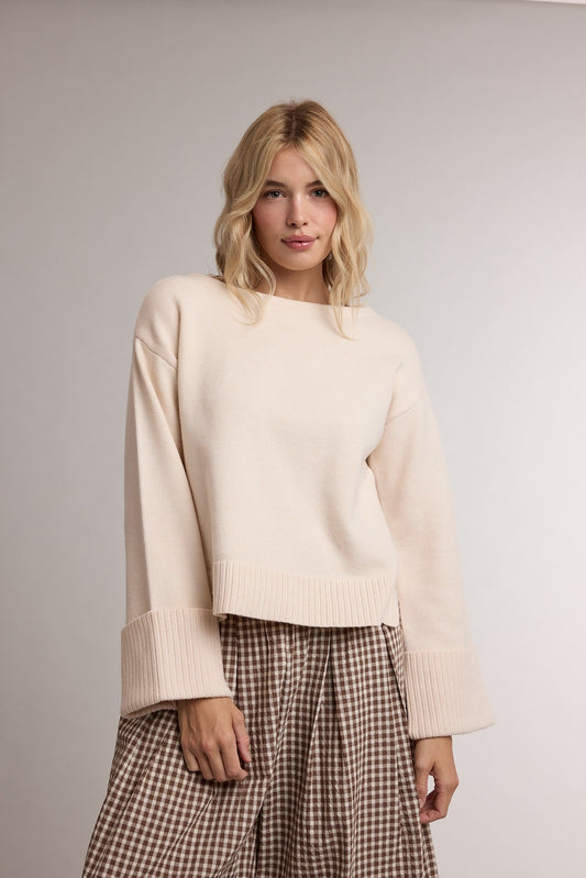 Spark Wide Sleeve Cuff Sweater