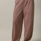 Covington Mid Rise Stripe Wide Long Sweatpants
