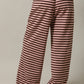 Covington Mid Rise Stripe Wide Long Sweatpants