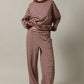 Covington Mid Rise Stripe Wide Long Sweatpants