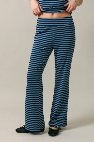 Clayton Mid Rise Wide Leg Stripe Pants