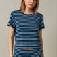 Clayton Tee Short Sleeve Round Neck Striped Baby Tee