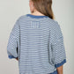 Hannah Textured Stripe Drop Shoulder Knit Top