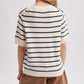 Carpenter Stripe Short Sleeve Sweater Cardigan