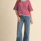 Lyndsey Striped Short Sleeve Sweater Cardigan