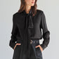 Penny Tie Neck Satin Blouse
