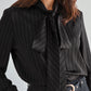 Penny Tie Neck Satin Blouse