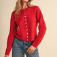 Organic Marled Knit Sweater Cardigan
