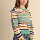 Blast Mutli-color Striped Sweater Cardigan