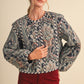 Paisley Quilted Jacket With Contrast Striped Binding