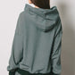 Quince Hoodie Striped Soft Knit Oversized Pullover Hoodie