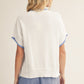 Shell Patterned Sweater Top