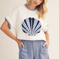 Shell Patterned Sweater Top