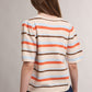Vintage Charm Striped Pullover Knit Top