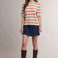Vintage Charm Striped Pullover Knit Top