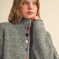 Reece Striped Sweater Cardigan With Colorful Buttons