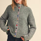 Reece Striped Sweater Cardigan With Colorful Buttons