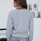 Preview Stripe Contrast Trim Button Down Knit Cardigan