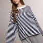 News Oversized Striped Relaxed Sweater