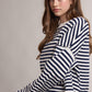 News Oversized Striped Relaxed Sweater