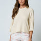 Pepper Crew Neck Drop Shoulder Knit Top