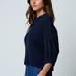 Pepper Crew Neck Drop Shoulder Knit Top