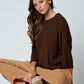 Pepper Crew Neck Drop Shoulder Knit Top