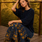 Pepper Crew Neck Drop Shoulder Knit Top