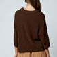 Pepper Crew Neck Drop Shoulder Knit Top