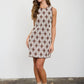Textured Geometric Sleeveless Mini Dress