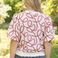Bellingham Ribbed Stripe Top With Loop Embroidery