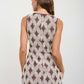 Textured Geometric Sleeveless Mini Dress
