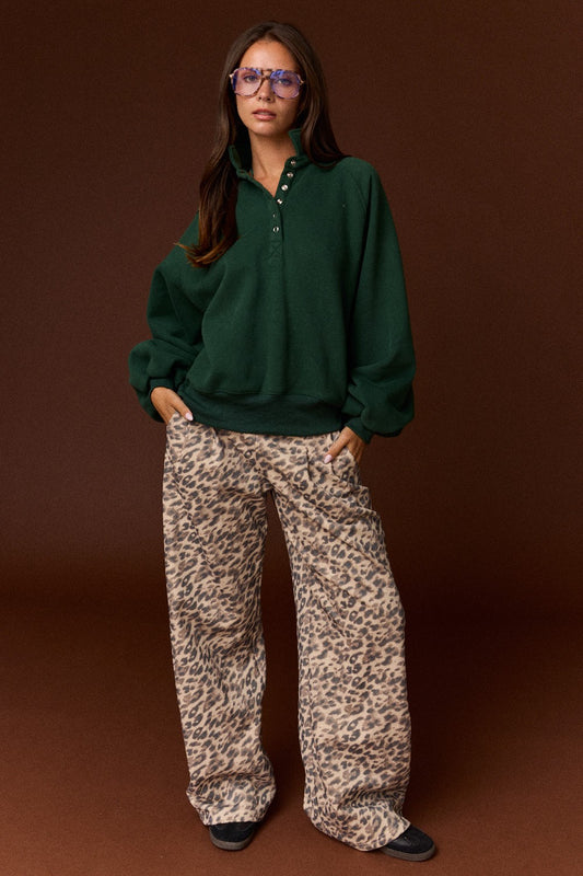 Legend Leopard Print Wide Leg Pants
