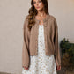 Escalade Raw Edge Exposed Seam Button Down Knit Cardigan