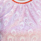 Olympia Stipe Band Detail Peacock Embroidered Top
