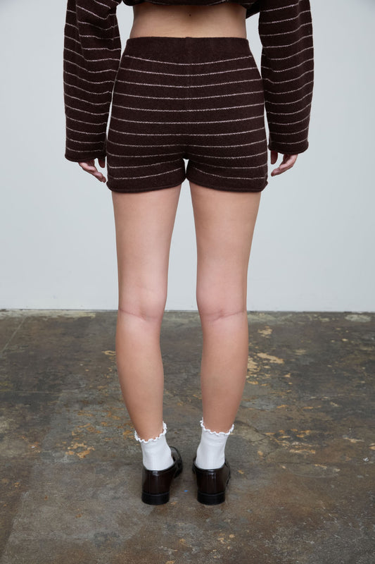 Chase Shorts High Waist Sweater Knit Shorts