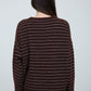 Chase Crew Neck Stripe Knit Pullover
