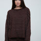 Chase Crew Neck Stripe Knit Pullover
