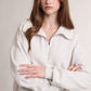 Scuba Collar Half-zip Drop Shoulder Sweatshirt