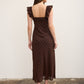 Danny Polka Dot Flock Sweetheart Midi Dress