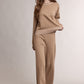 Tipped Wide Leg Pants With Optional Sweater