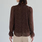 Valerie Polka Dot Mock Neck Tie Blouse