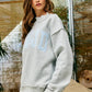WWJD Embroidered Mock Neck Sweatshirt
